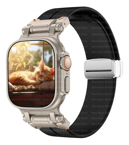 Correa Magnética De Silicona Para Apple Watch Pulsera De C
