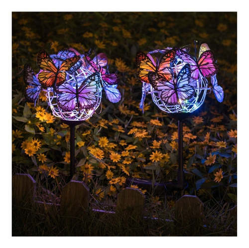 Luces Solares Para Jardín Al Aire Libre Con Forma De Maripos