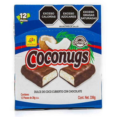 De la Rosa Coconugs - 12 piezas - 336 g - Unidad - 1 - Caja | MercadoLibre