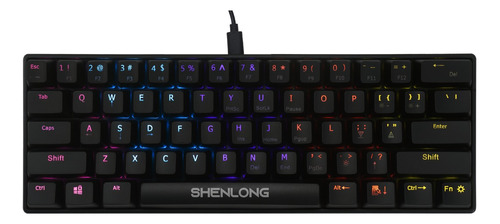 Teclado Mecánico Ultracompacto 60% Shenlong Umk6100sb