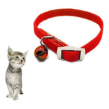 Collar Elastizado Gatos Gatitos Bebe Kitten Perros Chicos Color Rojo