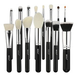 Set Brochas Para Maquillaje Profesional Beili 15pz Negro