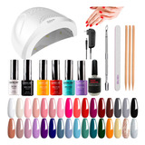 Kit Inicial Manicuria Gel Esmalte Removedor Cabina Led/ Uv