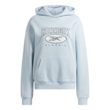 Sudadera Reebok Cl Ae Big Logo Ft Azul Mujer