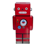 Alcancía Metálica Robotto Rojo 24cm