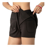 Para Pantalones Cortos De Running Para Mujer 2 En 1 Con