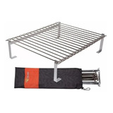 Parrilla Plegable/desarmable Mochilera Con Funda Camping