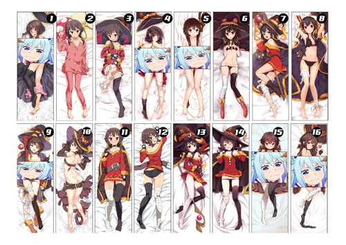 Dakimakura Konosuba 190x65 2lados+relleno Incluido