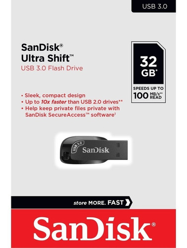 Pendrive Sandisk 32 Gb Ultra Shift Usb 3.0 Sdcz410-032g-g46