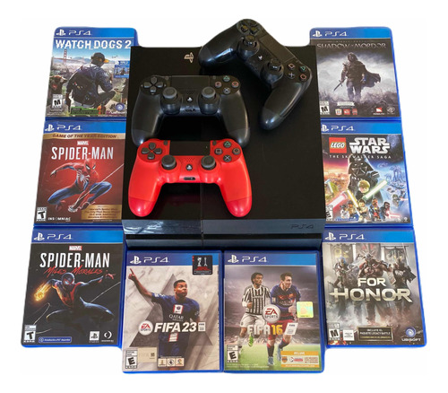 Sony Playstation 4 500gb 3 Controles 8 Juegos Fifa23