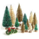 Conjunto De 30 Árboles De Navidad Miniatura De Sisal A...