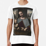 Remera Virgen Y Niño Por Círculo De Leonardo Da Vinci Algodo