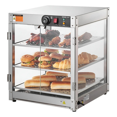 Vitrina Comercial Calentador Alimentos 3 Niveles 51x51x62cm | Envío gratis