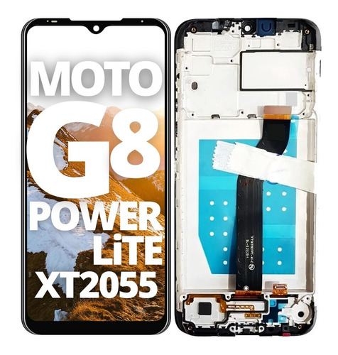 Modulo Display Para Moto G8 Power Lite Xt2055 Oled Con Marco
