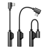 Adaptador Usb Type-c 2em1 Para Fone 3.5mm P2 E Carregamento