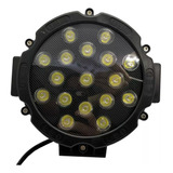 Faro Led Redondo 51w 17 Leds Frente Negro 4x4 Auto