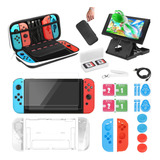 Kit De Accesorios Estuche Para Nintendo Switch Oled 18 En 1