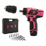 Taladro Atornillador 12v Pink Power By Dowen Pagio 9990530 Color Rosa Frecuencia 50/60