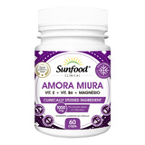 Amora Miura Vit. E Vit. B6 + Magnésio 1000mg 60 Cápsulas Sabor Sem Sabor