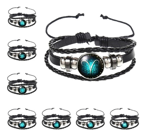 Pulsera Manilla Brilla En La Oscuridad Signo Zodiaco Hombre