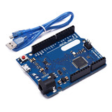 Placa Leonardo Atmega32u4 Compatível Com Arduino + Cabo Usb