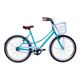 Bicicleta Retro Feminina Aro 26 Com Cestinha Confortavel