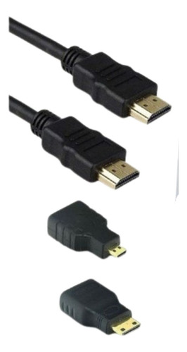 Cable Hdmi Mas Adaptadores Micro Hdmi Y Mini Hdmi