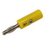 Conector Banana Con Tornillo Amarilla (10 Piezas)