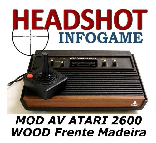 Serviço De Conversão Mod Av Atari 2600 Wood Frente Madeira