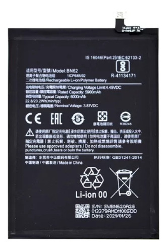 Bateria Pila Xiaomi Poco M3 Pocophone Bn62 M 3 Full