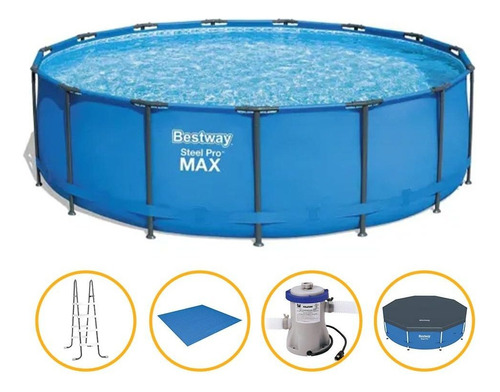 Piscina Estrutural 16.015 L Filtro Capa Escada Forro Bestway