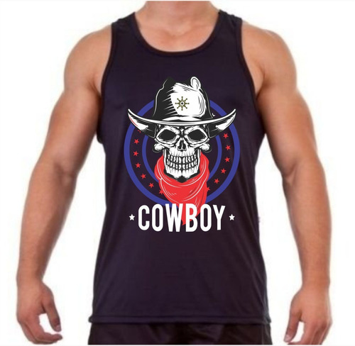 Camiseta Regata Dry Fit Atirador Cowboy Clube De Tiro Top