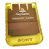 Memory Card Playstation One Amarelo Original Japan Usado