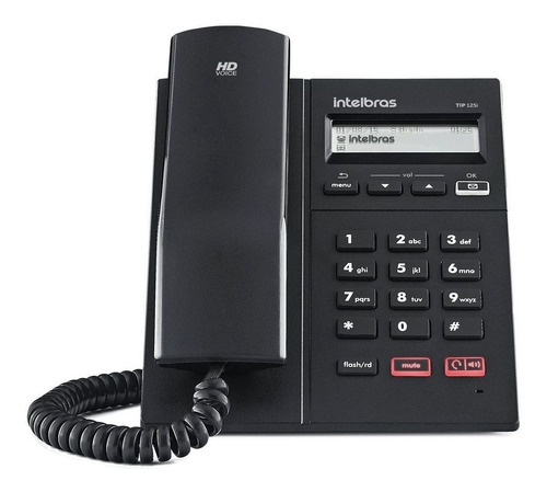  Telefone Ip Voip Com Display Gráfico Tip 125 Lite Intelbras