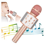 Microfone De Karaokê Bluetooth Sem Fio Para Crianças 5 Em 1