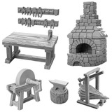 Set Muebles Herramientas Forja Para Juegos De Rol 28mm