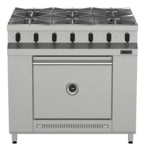 Cocina Industrial Brafh 1045 Acero Inox 430 6 Hornallas Cc