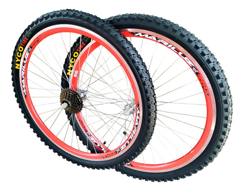 Par 2 Rines Para Bicicleta 26 Con Llanta Y Cámara Completos | Envío gratis