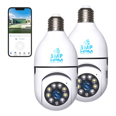 2pcs Cámara De Seguridad Wifi De 360° Visión Nocturna  5g | Envío gratis