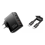 Carregador Turbo 100w 2 Usb-c 2 Usb-a + Cabo 100w - Essager