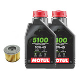 Kit Service Cambio Filtro Aceite Original Honda Y Aceite Motul 5100 Moto Sur