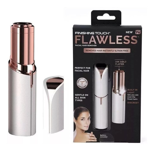  Depilador Baton Flawless Batom Indolor Facial Instantâneo