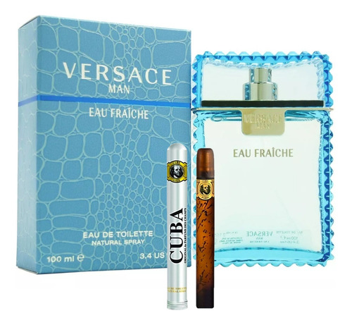 Versace Eau Fraiche 100ml Hombre Original+perfume Cuba 35ml