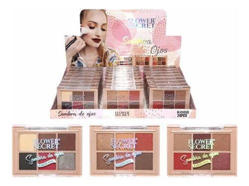 Set Maquillaje Paleta Sombras De Ojos Tonos Tierra 6 Colores