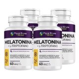 Melatonina L-triptofano E Inositol 500mg 60 Cáps - 4 Potes