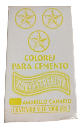 Color Para Cemento 1 Kg Amarillo Canario - Tres Estrellas