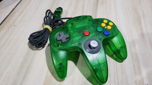 Controle Verde Do Nintendo 64 Analógico 70% Duro. H1