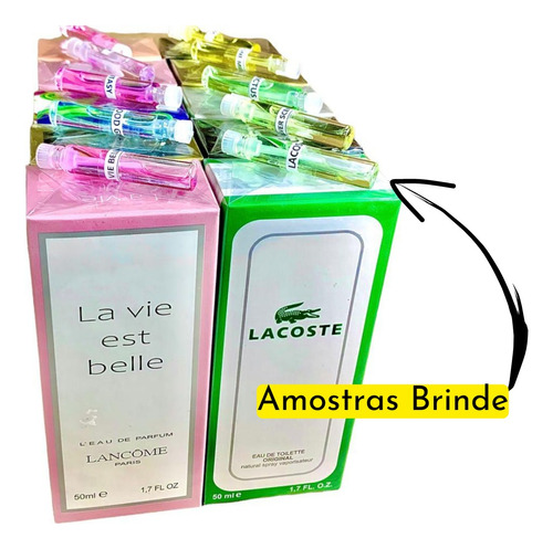 Kit 10 Perfumes De 50ml Com Amostras Atacado Perfume Revenda