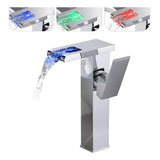 Llave Chapado En Cromo Baño Con Luz Led 3 Colores Cambiantes