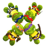 .. 4 Peluches De Tortugas Ninja Mutantes